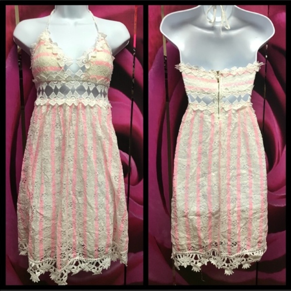Cute cutout striped midi dress